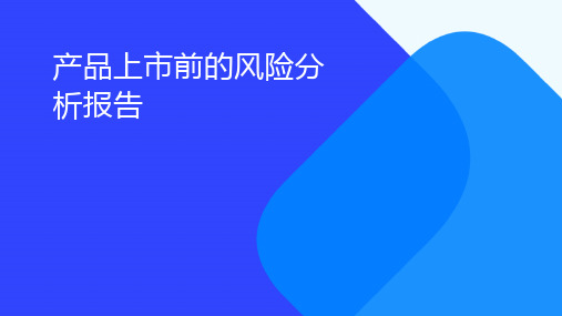 产品上市前的风险分析报告