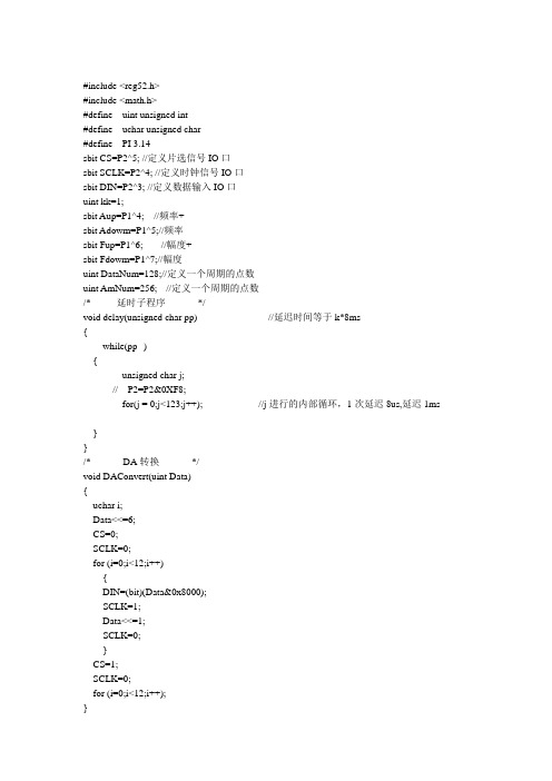 51单片机 1602液晶显示 TLC5615独立按键调频调幅