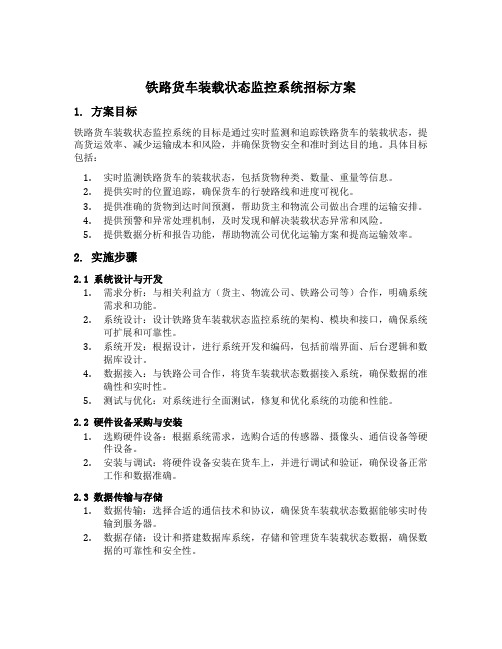 铁路货车装载状态监控系统招标方案查询