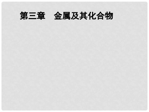 高考化学一轮复习 第三章 金属及其化合物 第一节 钠及其化合物课件 新人教版