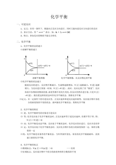 人教版高中化学选修4 2.3-化学平衡-知识点总结