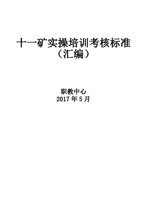 2017年实操考核标准