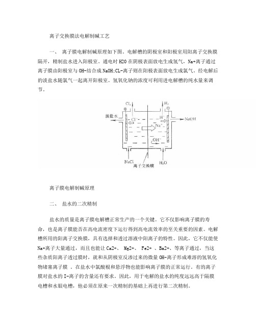 离子交换膜法电解制碱工艺