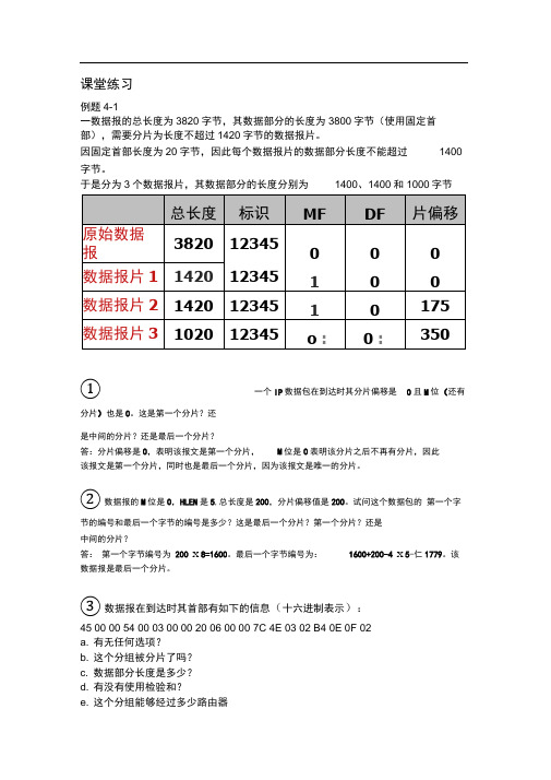 TCPIP考试范围