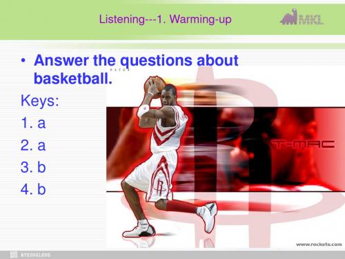 英语外研版选修7 Module 1 Basketball--Listening and Vocabulary课件(7 Module 1)