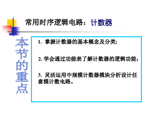 数字电路与逻辑设计 第6章计数器11