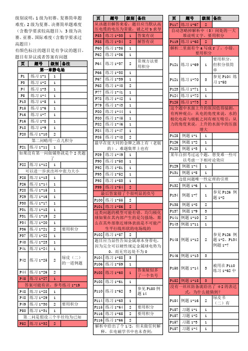 电磁学 程书分级(第二版)5页打印版