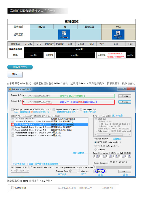 音频的提取分离转换之大全(一)