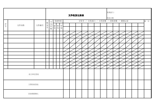 文件收发记录表