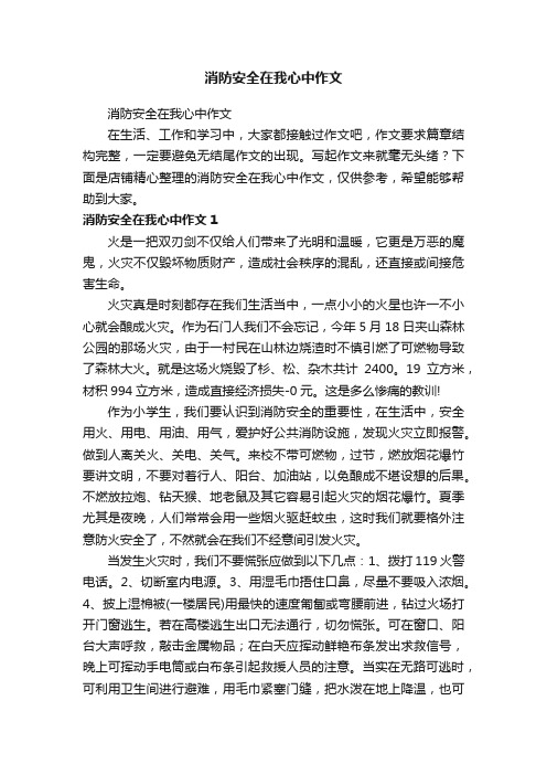 消防安全在我心中作文