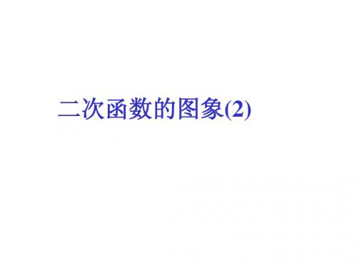 鲁教版九年级上册第二章二次函数第四节二次函数的图象和性质第二课时课件