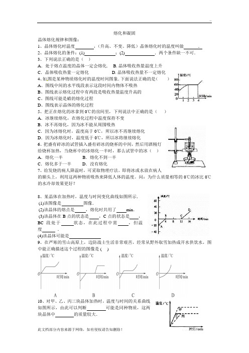 晶体熔化规律和图像