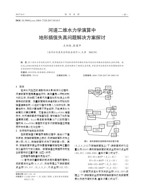 河道二维水力学演算中地形插值失真问题解决方案探讨