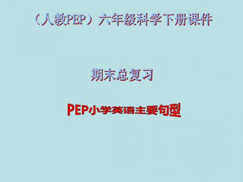 人教PEP版英语六下《期末总复习》主要句型PPT课件