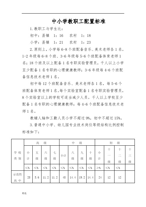 中小学教职工配置标准教案.doc