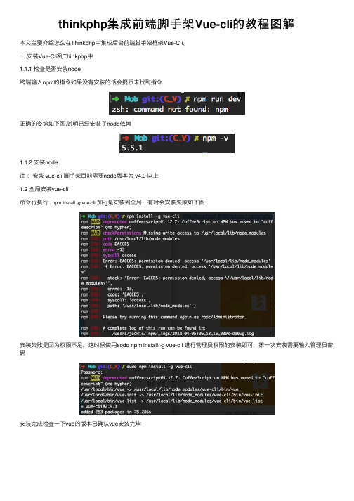 thinkphp集成前端脚手架Vue-cli的教程图解