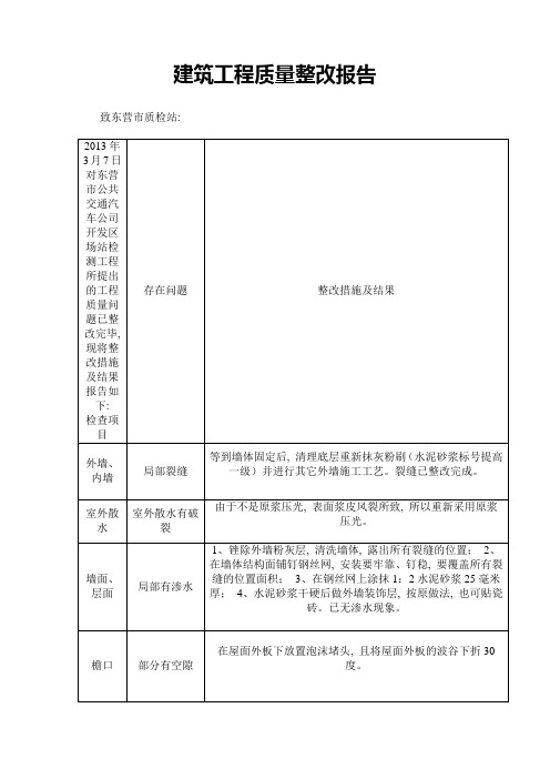 建筑工程质量整改报告格式_2