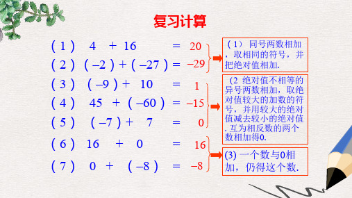 湖南省益阳市资阳区迎丰桥镇七年级数学上册 第一章 有理数 1.3 有理数的加减法 1.3.2 有理数的减法(第1课