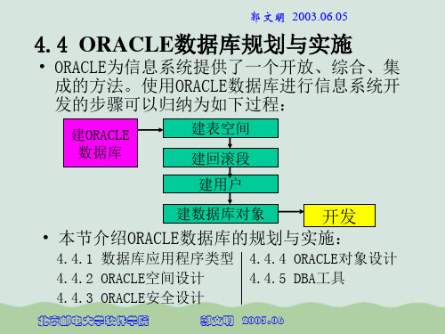 ORACLE数据库规划与实施方案分析ppt(共47页)