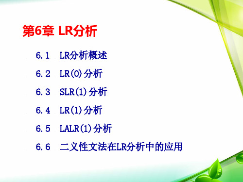 WL第6章 LR分析