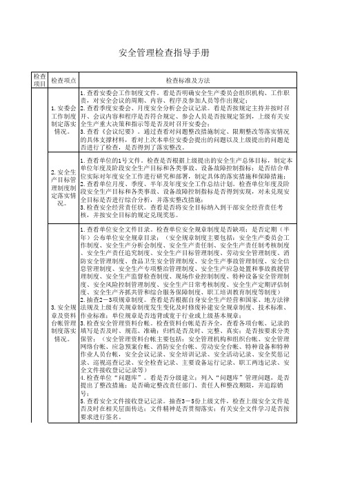 安全检查指导手册