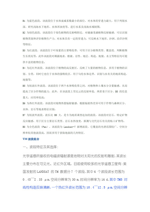 TM波段特征