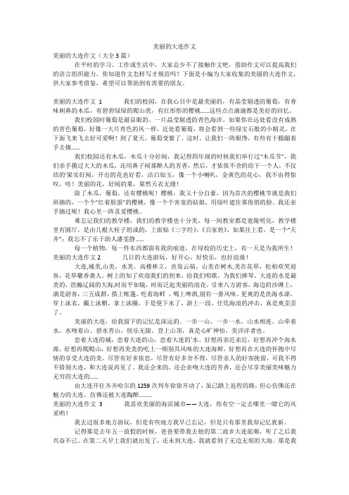 美丽的大连作文