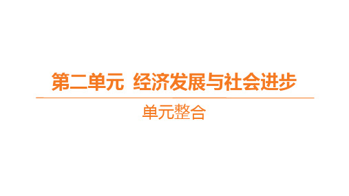 高中思想政治必修第二册精品课件 第二单元 经济发展与社会进步 单元整合