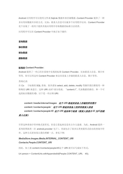 Content_Provider使用