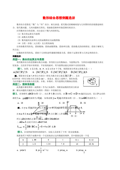 数形结合思想例题选讲