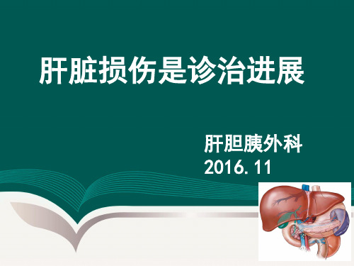 肝脏损伤的诊治进展(最新、精品)