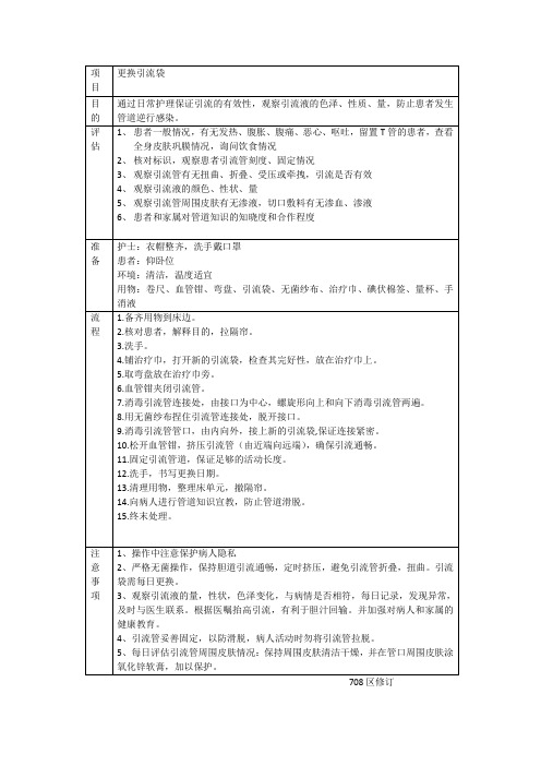 引流袋更换流程