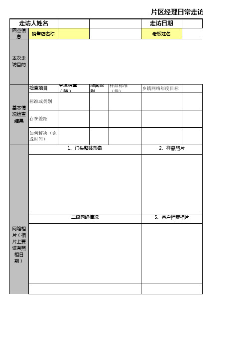 业务人员市场走访报表100708.xls