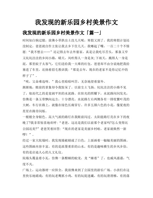 我发现的新乐园乡村美景作文