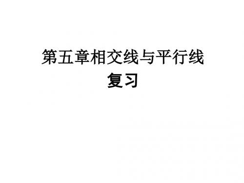 人教版七年级数学下册第五章《相交线与平行线》公开课课件