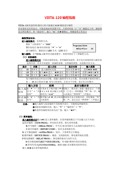 VISTA-120中文说明书