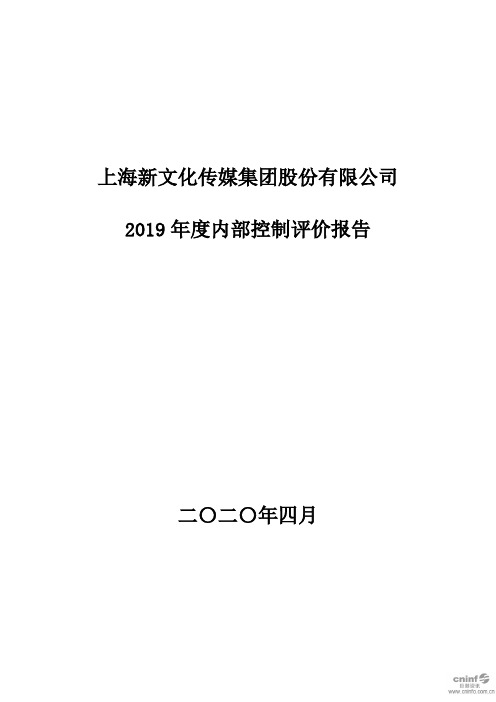 新文化：2019年度内部控制评价报告