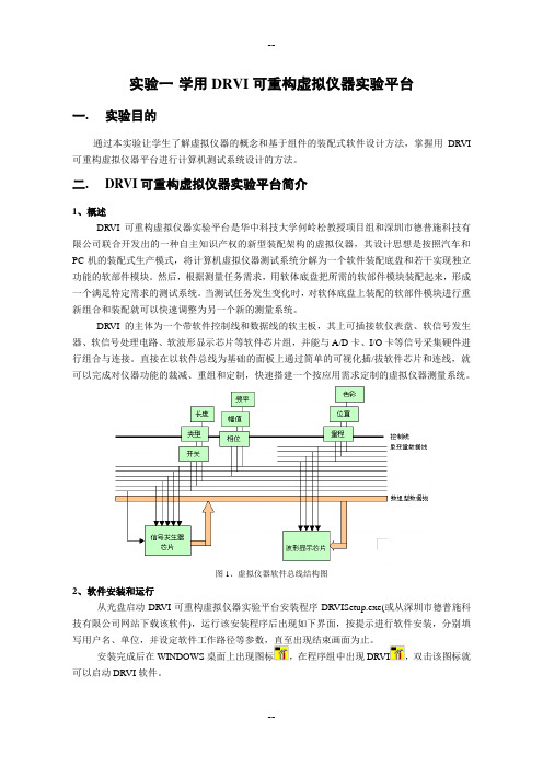 学用DRVI可重构虚拟仪器实验平台