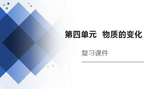 最新教科版小学科学六年级下册第四单元《物质的变化》复习优质教学课件