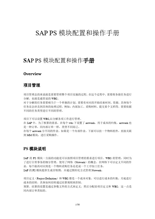 SAPPS模块配置和操作手册