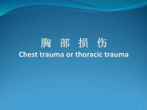 胸部损伤治疗护理PPT课件