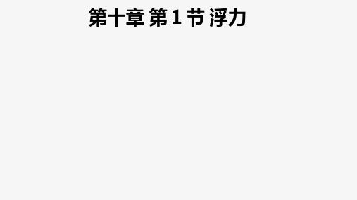 10.1浮力课件-2023-2024学年人教版物理八年级下册