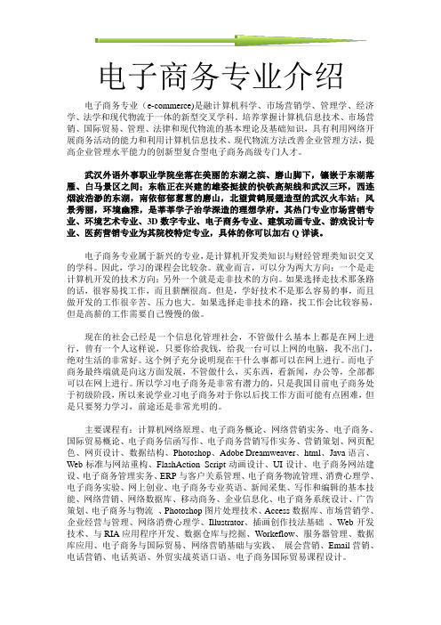 电子商务专业介绍
