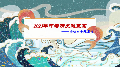 复习课件：2023年中考历史二轮总复习小切口专题精讲(65页)