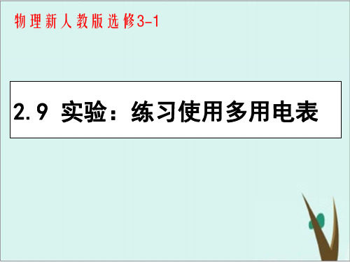 《实验：练习使用多用电表》人教版高中物理优秀课件1