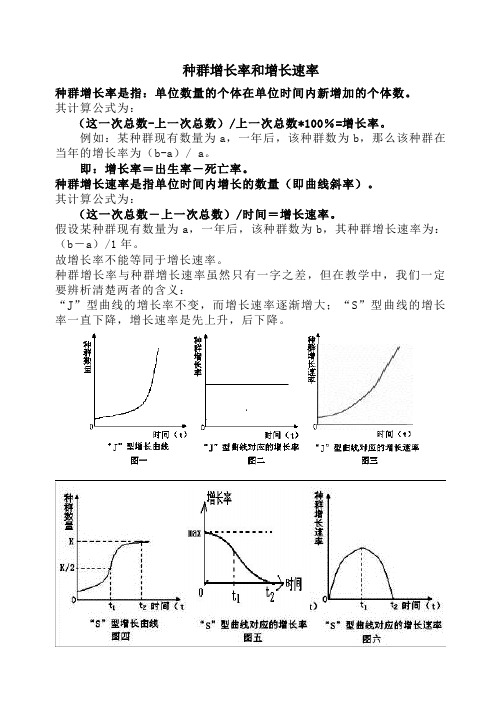 种群增长率和增长速率