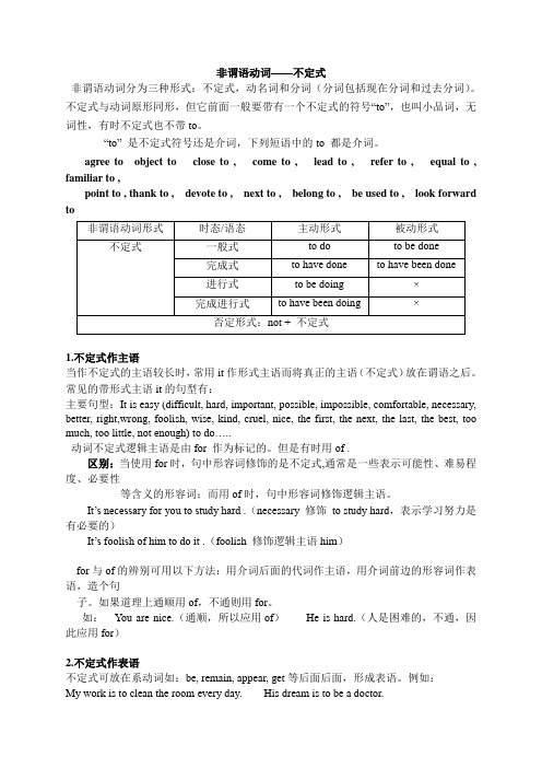 高中英语语法分专题全面复习第八讲非谓语动词(2)——不定式讲解与练习