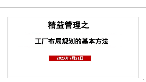 精益布局规划的基本方法