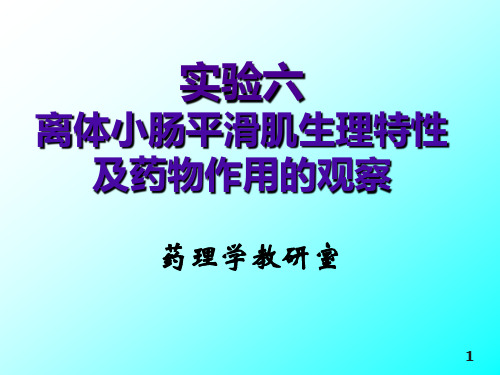 实验四 家兔离体小肠平滑肌生理特性及药物作用的观察