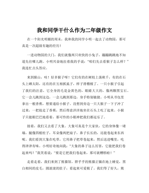 我和同学干什么作为二年级作文